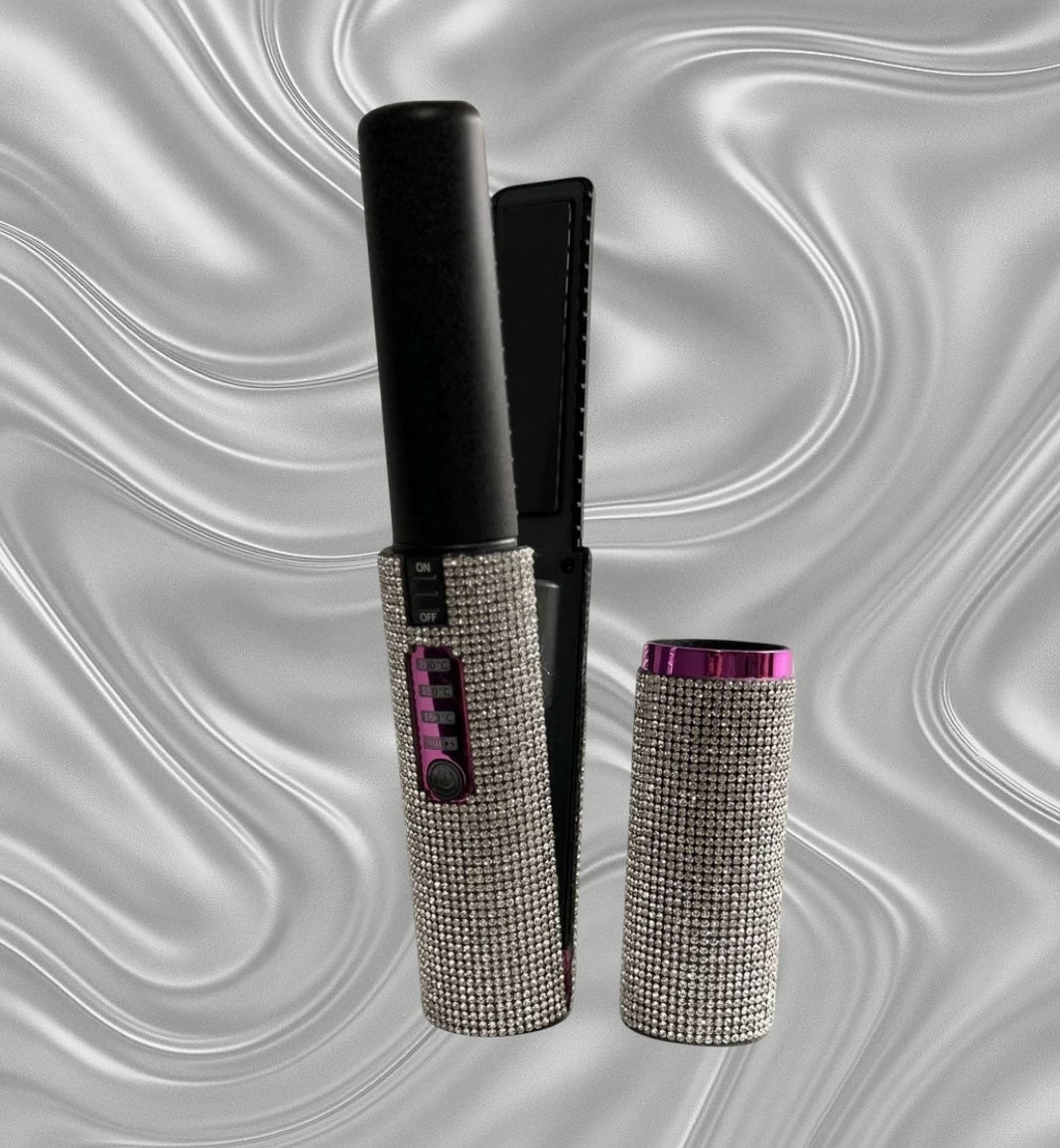 2-in-1 Draadloze Glitter Stijl & Krultang